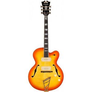 D'Angelico Excel 59 Sunburst EX59SB - Guitare électrique demi caisse (+ étui)