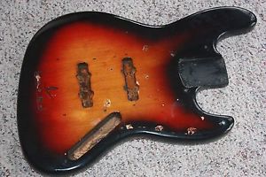 1967 1968 Fender Jazz bass body black 4 lb 15 oz 4-bolt