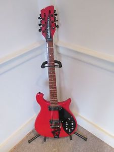 Vintage Red / Black Rickenbacker 12- String Electric Guitar w/Hardcase