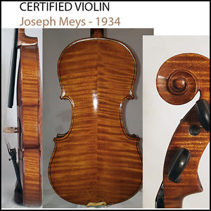 A Beautiful Belgian violin by Joseph Meys - Mougenot. - Certified violin