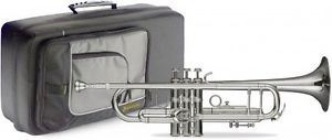 Levante LV-TR6301 Bb Professional Trumpet with Soft Case - Silver plated body
