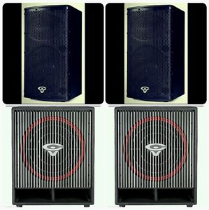 Cerwin vegas 2 P1500X 15' / 2 CVA-115X 15' Powered speakers