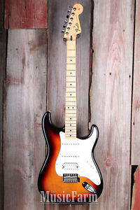 Fender® Standard Stratocaster HSS Electric Guitar Maple FB Strat Brown Sunburst