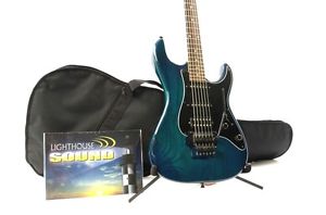 Valley Arts California Pro Electric Guitar - Trans Green w/ Gig Bag - USA