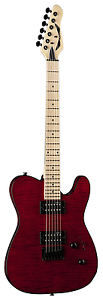 Dean NV FM TRD NashVegas Flame Hum Hum Solid-Body Electric Guitar, Trans Red