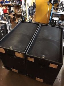 a pair of Martin Audio WS218X double sub bass speakers