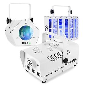 IBIZA WHITE DERBY SET LUCI PER FESTE LED-DERBY E MOONFLOWER + MACCHINA DEL FUMO!