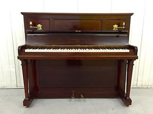 Broadwood Upright Piano with a Sheraton Style Inlaid Mahogany Case C.1906