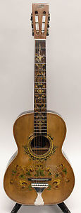 1912 Vintage Stella Decalcomania Concert Acoustic Guitar with Case