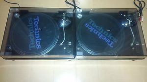 Pair Technics SL-1200mk6 black Turntables Very good condition from JAPAN