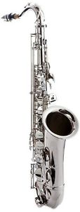 Hawk WD-S411C-NK Tenor Saxophone Nickel Finish with Case, Mouthpiece and Reed