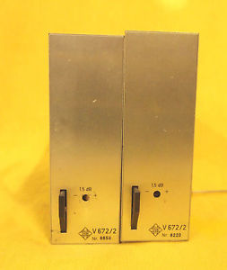 Matched Pair Telefunken V672 /2 Micpres   Good Working Condition  Racking Option