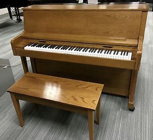 Charles R. Walter Oak Studio console piano