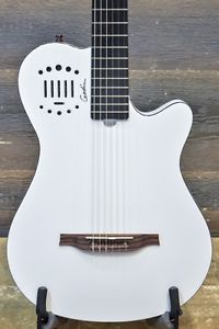 Godin Multiac Grand Concert Duet Ambiance White "SF" Guitar w/ Bag - #16375185