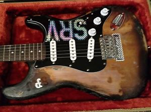 Nicholas Lee CUSTOM SHOP   SRV #1 TRIBUTE RELIC S-STYLE GUITAR w/ HARDSHELL CASE