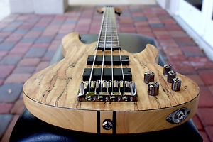 ESP LTD B-414 Spalted Maple Top Bass Guitar, Natural Satin. Brand NEW in Box!