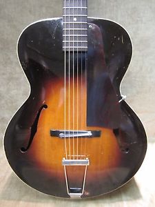 1935 GIBSON L-50 ARCHTOP SOLID CARVED TOP SUNBURST EXC W/CASE & FREE SHIPPING!