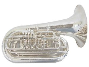 B & S CC tube tuba 4097 S Pelantoni model silver finished wind instrument T23...