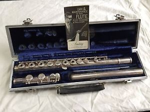 1974 DeFord Open-Hole C-Foot Solid Sterling Silver Flute