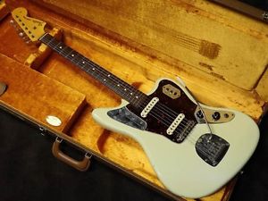 Fender Custom Shop Jaguar Relic Olympic White Electric Guitar Free Shipping