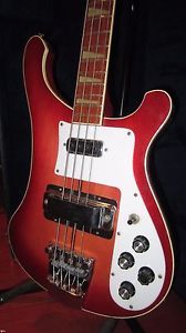 Vintage 1978 Rickenbacker Model 4001 Electric Bass Guitar Fireglo w/ Hard Case