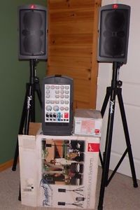 Fender Audio Passport P-150 Portable PA System w/ Cables, Speaker Stands