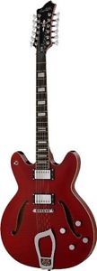 Hagstrom Viking Deluxe Series VIDLX12-WCT Electric Guitar, Wild Cherry Trans