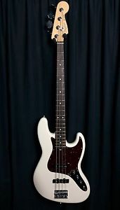 Used Fender American Jazz Bass Olympic White w/ Fender Case