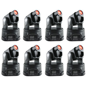 8X 15W LED Mini Moving Head Spot RGB Stage Lighting Gobos Club DJ Party Light