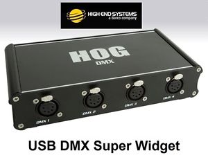 Hog USB DMX SUPER Widget 4 by High End Systems a Barco Co - 4 DMX Universes