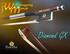 Coda Bow Diamond GX Carbon Fibre 4/4 Violin Bow - Pure Kevlar Core