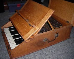 Antique Keyboard Glockenspiel c.1913 with flight case, refurbished