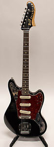 2016 Bilt Relevator LS Black Guitar with Lollar Jagur Pickups &amp; Hardshell Case image 1
