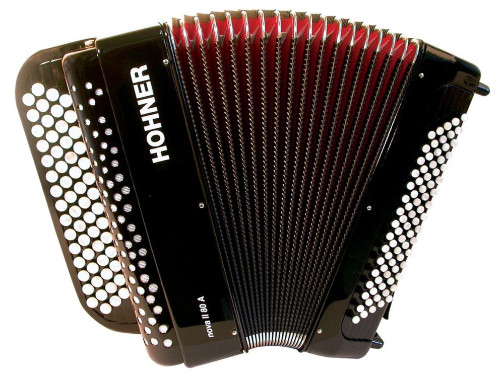 HOHNER NOVA II 80 BASSES NOIR ACCORDEON CHROMATIQUE BOUTON + HOUSSE