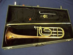 ACCORD B-88 (REBADGED BLESSING) F TRIGGER TROMBONE + CASE, COPPER BELL, U.S.A.