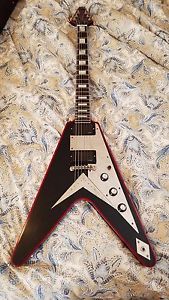 2006 Gibson Flying V Custom Black Metallic w Red Binding, EMGs! One of a kind!