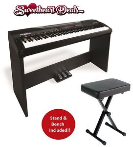 NEW Alesis Coda Pro 88-key Digital Piano Hammer Action Weighted w/ Stand & Bench