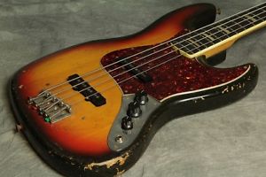 Fender made 1971 Jazz Bass Sunburst Electric Bass Guitar Free Shipping