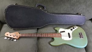 1972 Fender Musicmaster bass, original Daphne Blue 72 mustang cousin