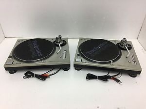 Technics SL1200 MK5 Silver Fully Functional Pair MK2 Free SH-EX1200 Mixer!