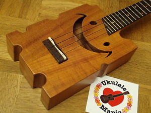 Solid Curly Koa "Swiss Cheese" Soprano Ukulele #2361