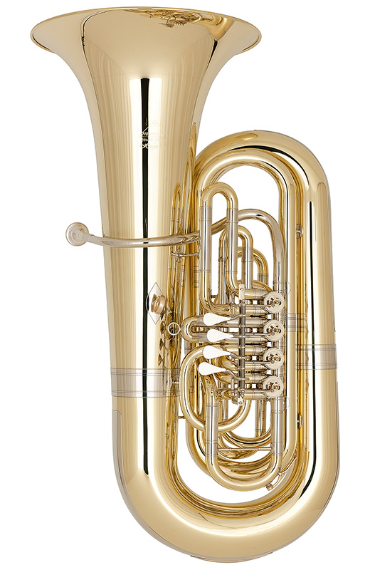 MIRAPHONE 496 "HAGEN" TUBA 5/4 SIB 4 PALETTES VERNI +Housse