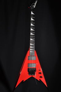 JACKSON PHIL DEMMEL SIGNATURE KING V RED W/BLK BEVELS  MIJ GUITAR  HARDSHELL  IN