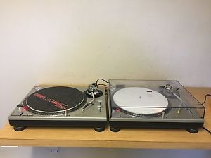 2 Technics SL-1200 Dual Voltage Turntables