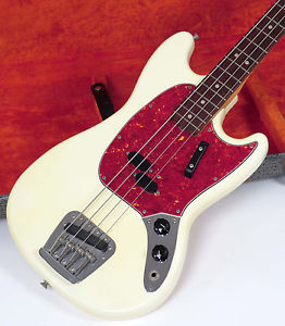 1968 Fender Mustang Bass Olympic White with Case
