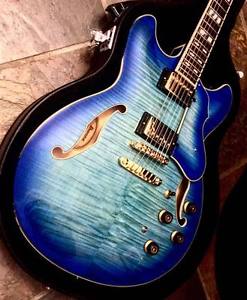 NEW IBANEZ AS153 JBB ARTCORE ARTSTAR SEMI HOLLOW GUITAR JET BLUE BURST W/CASE