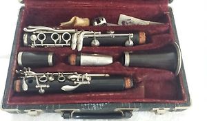 Vintage Grenadilla Clarinet A. Fontaine by Couesnon in Paris  Mouthpiece Case