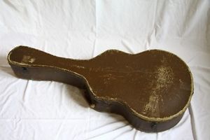 Brown Vintage Lifton Guitar Case for Gibson J-200, Jumbo Archtop Dreadnought