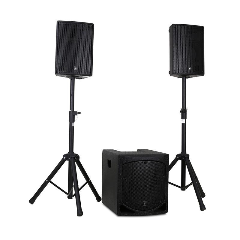 QTX SOUND DJ PA AKTIV SOUND SYSTEM STUDIO LAUTSPRECHER BESCHALLUNGS 2.1 ANLAGE