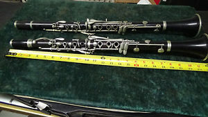 BUFFET CRAMPON  Antique Clarinet Pair  A and B, Paris Pre 1920 Boehm, Low Pitch